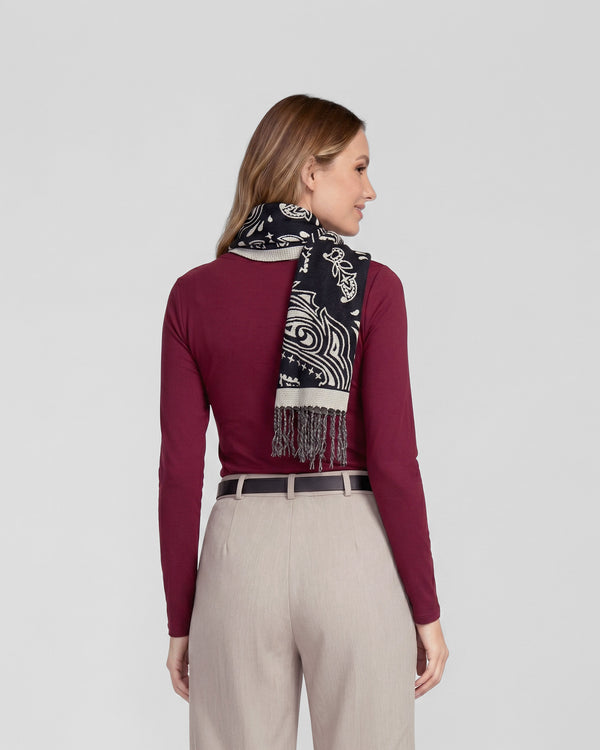 Echarpe Mujer Mariana Negro Lineatre