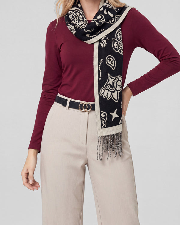 Echarpe Mujer Mariana Negro Lineatre