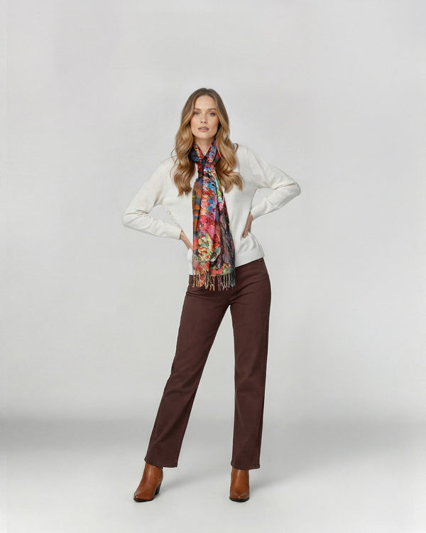 Echarpe Mujer Francisca Rojo Lineatre