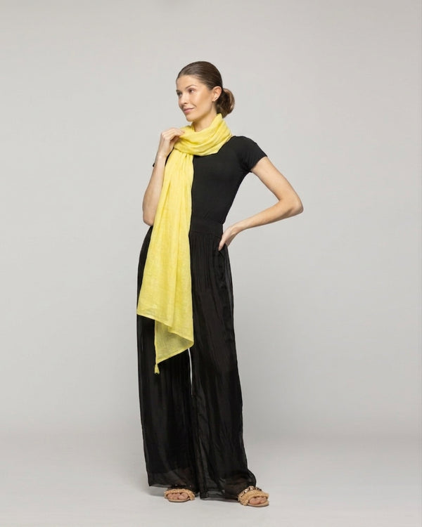 Echarpe Mujer Largo Liso Limón Lineatre