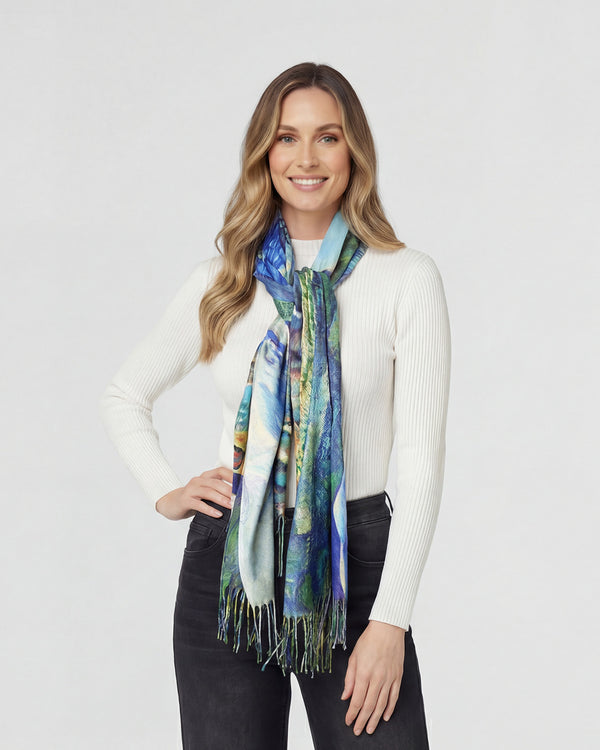 Echarpe Mujer Flavia Verde Lineatre