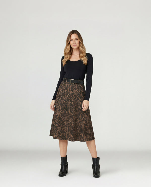 Falda Mujer Vittoria Leopardo Lineatré