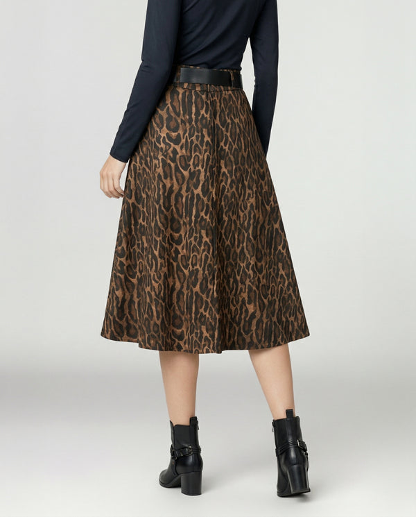 Falda Mujer Vittoria Leopardo Lineatré