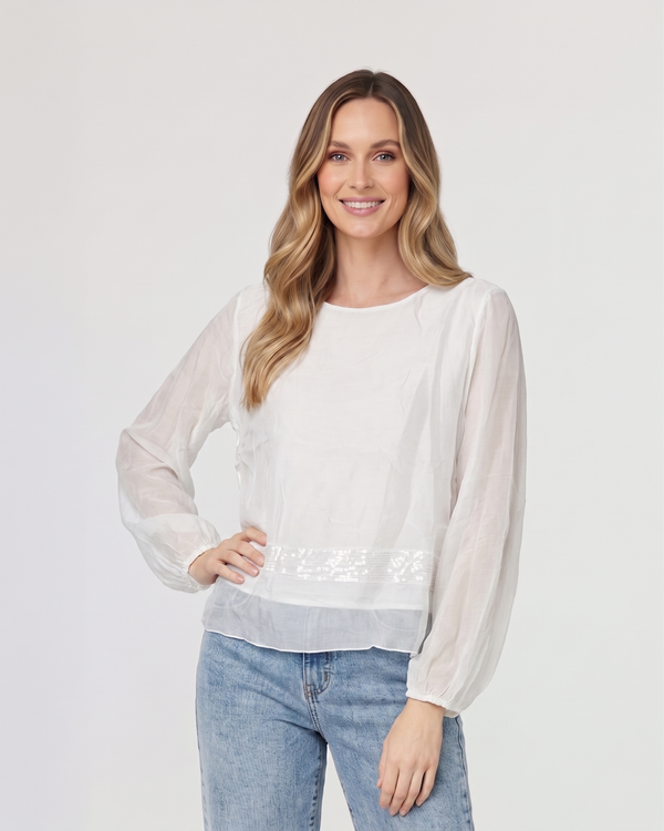 Blusa Mujer Carolina Blanco Lineatre