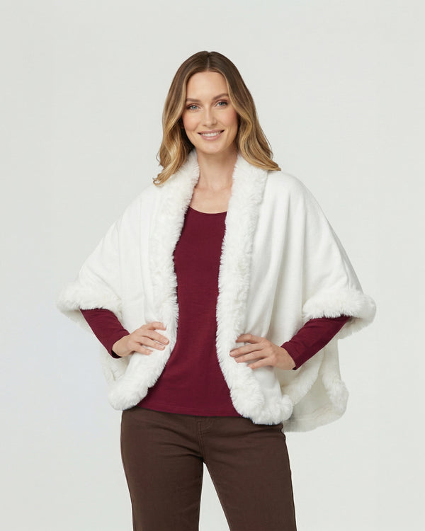 Poncho Mujer Paola Blanco Lineatre