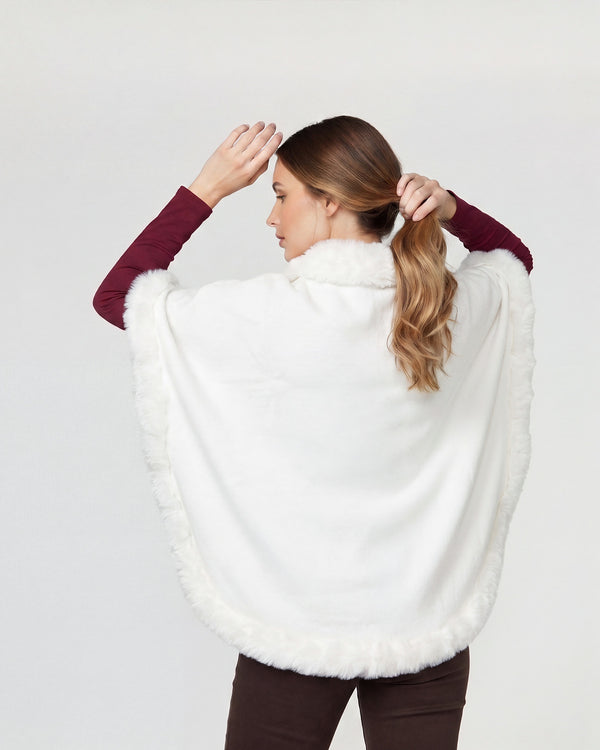 Poncho Mujer Paola Blanco Lineatre