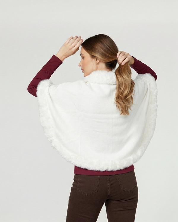 Poncho Mujer Paola Blanco Lineatre