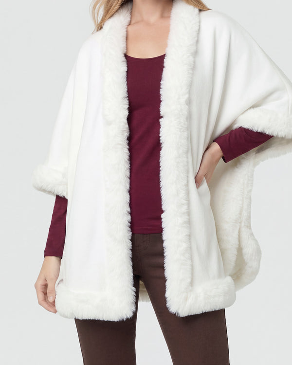 Poncho Mujer Paola Blanco Lineatre