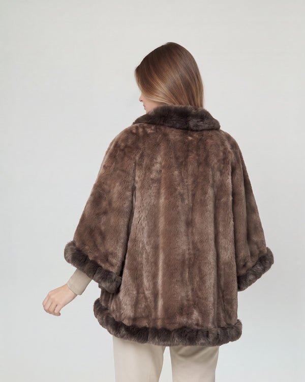 Poncho Mujer Paola Café Lineatre