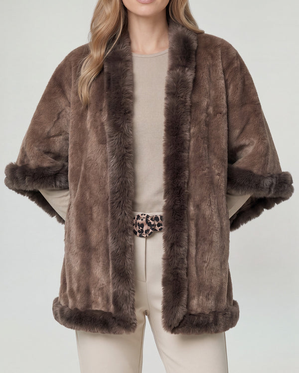 Poncho Mujer Paola Café Lineatre