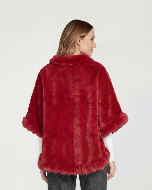 Poncho Mujer Paola Rojo Lineatre