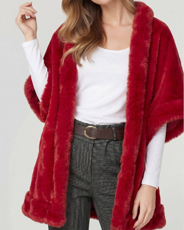 Poncho Mujer Paola Rojo Lineatre