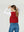 Gillet Mujer Fabiola Relaxed Cuello En V Rojo Lineatre