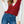 Gillet Mujer Fabiola Relaxed Cuello En V Rojo Lineatre