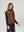 Gillet Mujer Antonia Relaxed Cuello Medio Alto Con Cierre Manga Caída Chocolate Lineatre