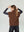 Gillet Mujer Antonia Relaxed Cuello Medio Alto Con Cierre Manga Caída Chocolate Lineatre