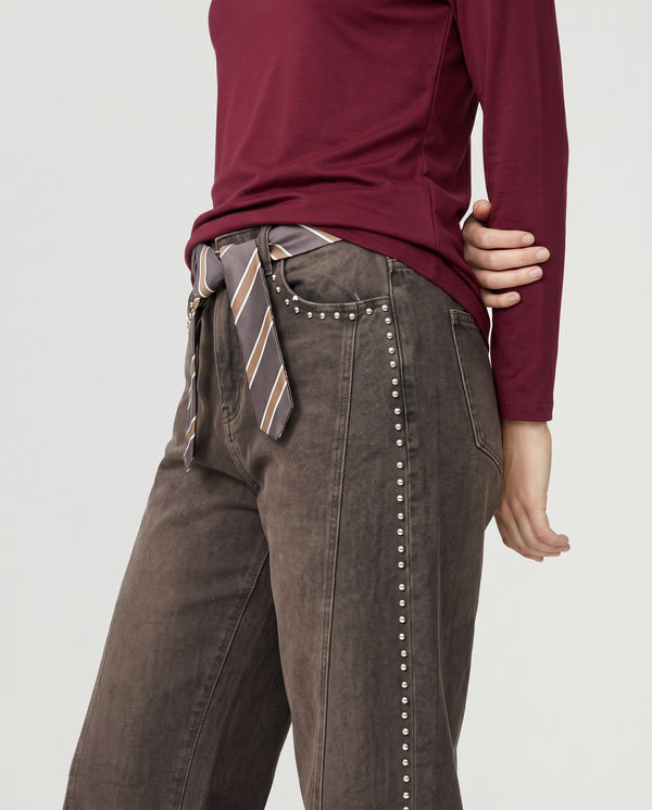 Jeans Mujer Gemma Chocolate Lineatré