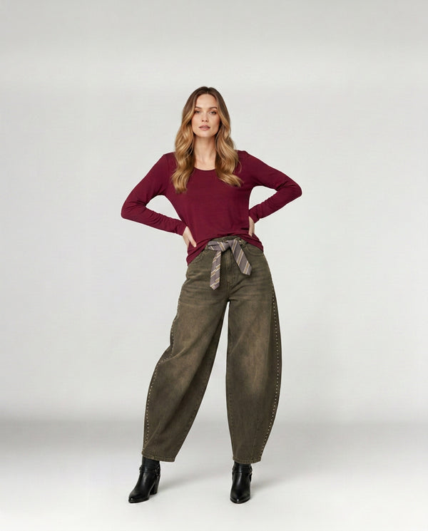 Jeans Mujer Gemma Chocolate Lineatré
