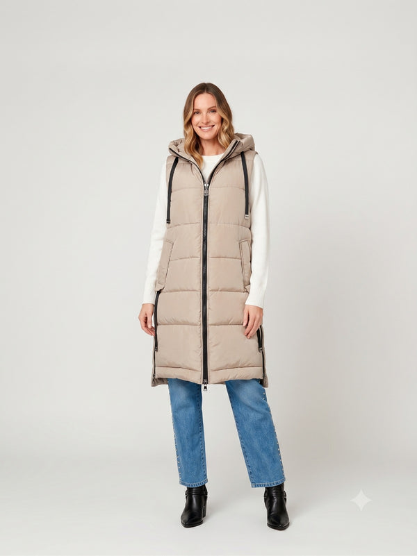 Parka Mujer Caterina Beige Lineatré