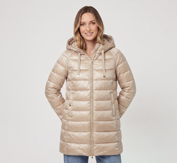 Parka Mujer Emilia Beige Lineatré