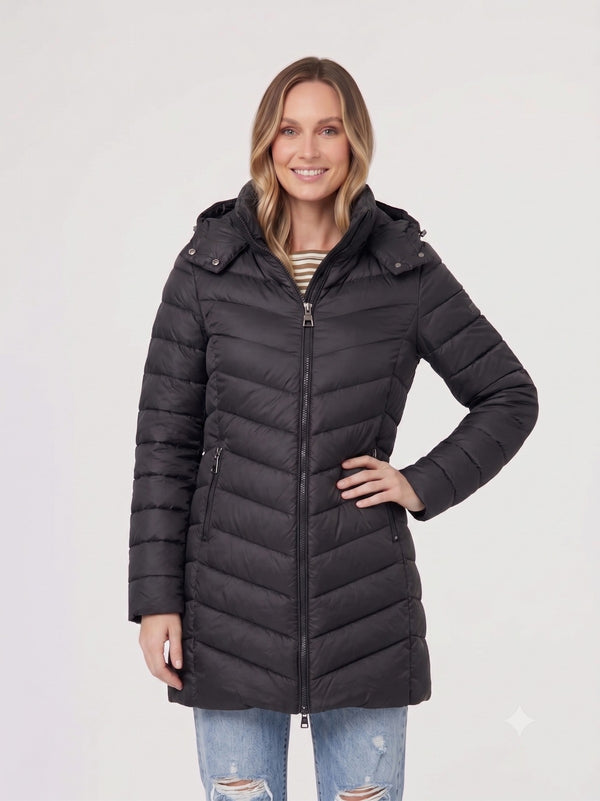 Parka Mujer Lavinia Negro Lineatré
