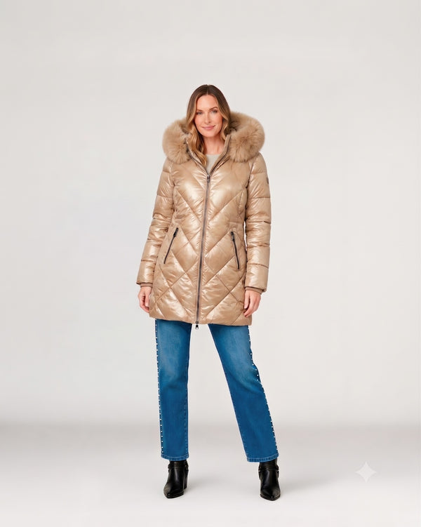 Parka Mujer Ottavia Beige Lineatré