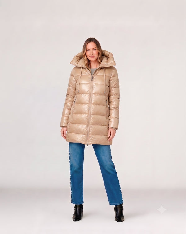 Parka Mujer Bianca Beige Lineatré