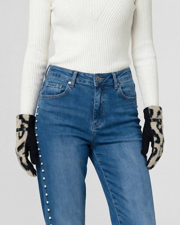 Guante Mujer Daniela Negro Lineatre