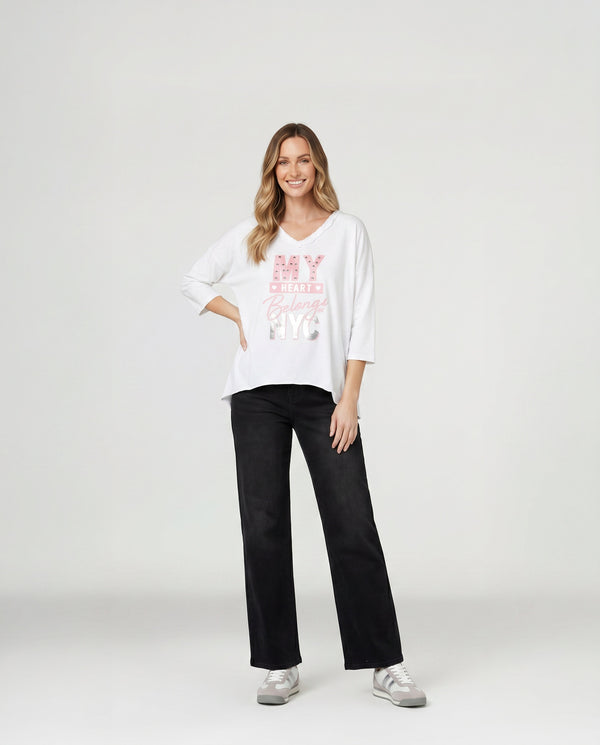 Polera Mujer Fiorella Blanco Lineatré