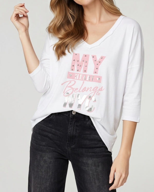 Polera Mujer Fiorella Blanco Lineatré