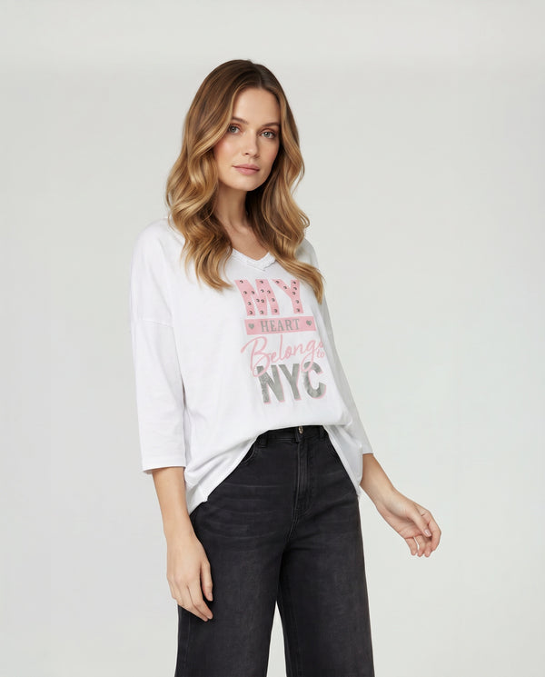 Polera Mujer Fiorella Blanco Lineatré