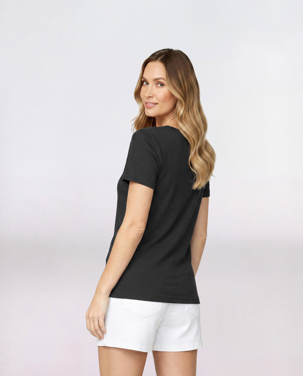 Polera Mujer Antonia Negro Lineatré