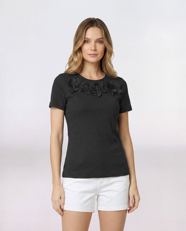 Polera Mujer Antonia Negro Lineatré