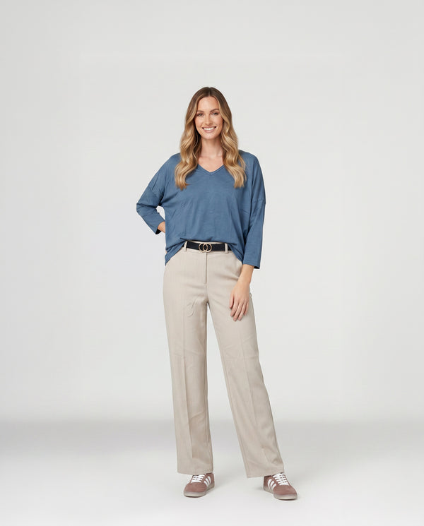 Polera Mujer Vittoria Azul Lineatré