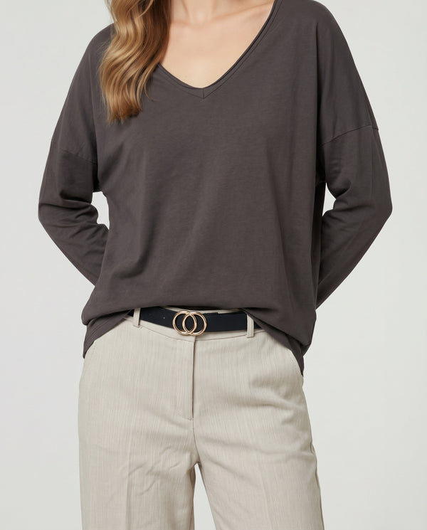 Polera Mujer Delfina Chocolate Lineatré