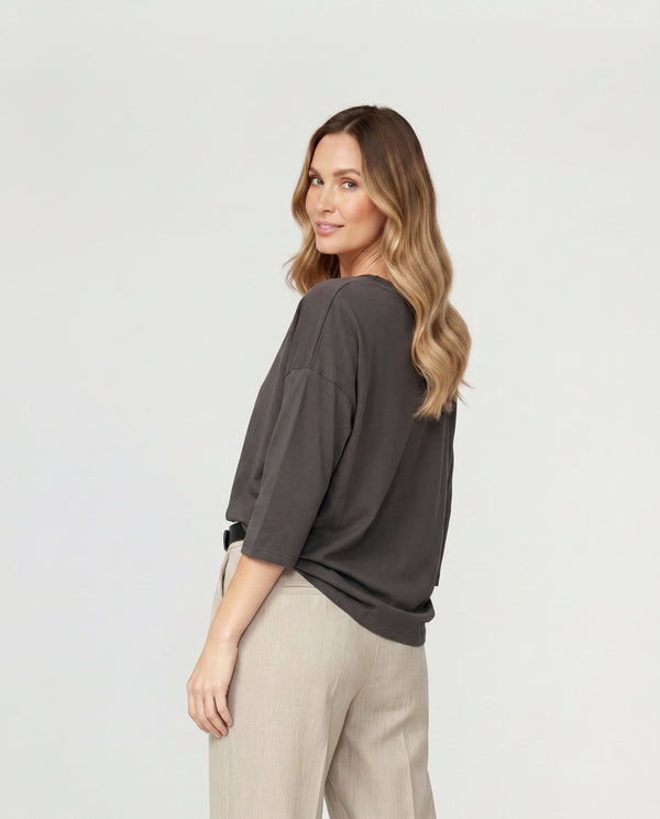 Polera Mujer Delfina Chocolate Lineatré