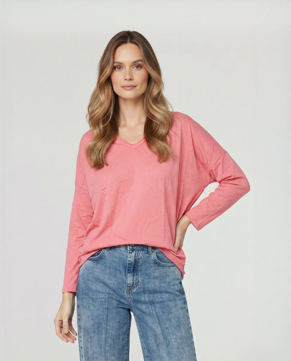 Polera Mujer Adriana Coral Lineatré