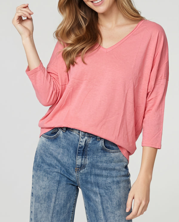 Polera Mujer Adriana Coral Lineatré