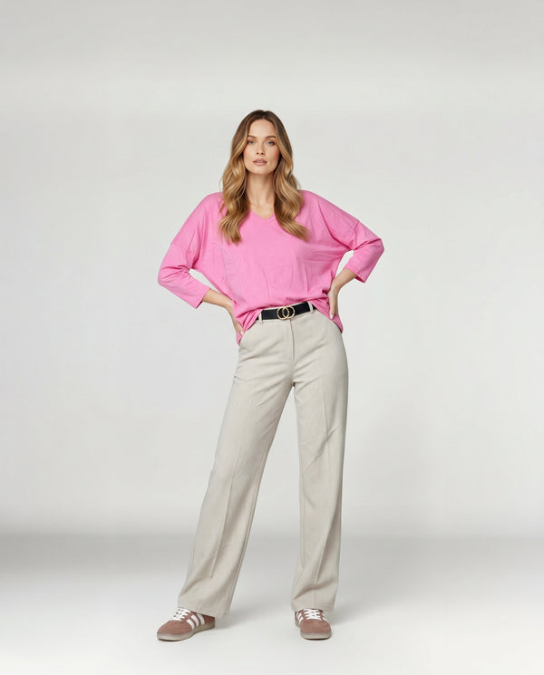 Polera Mujer Gioia Fucsia Lineatré