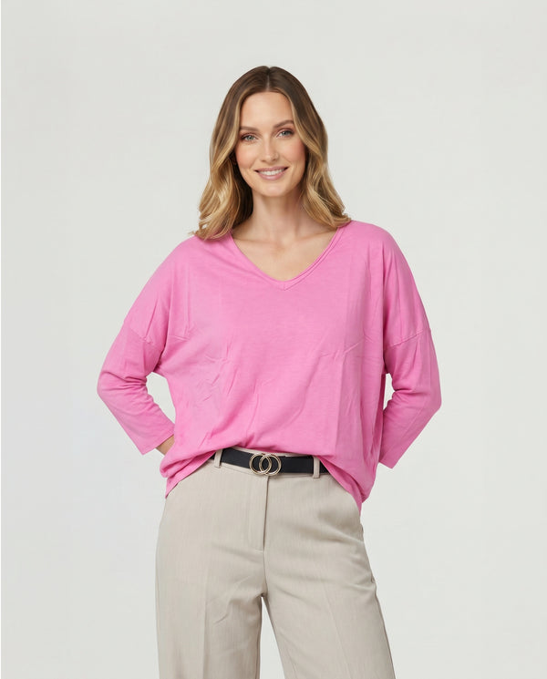 Polera Mujer Gioia Fucsia Lineatré