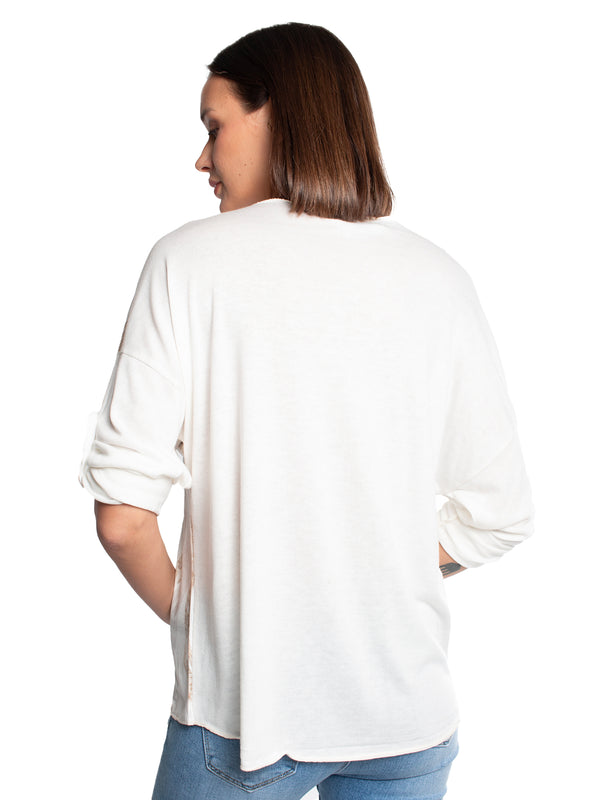 Polera blanca lineatre