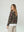 Polera Mujer Elisa Relaxed Cuello En V Manga Caída Chocolate Lineatre