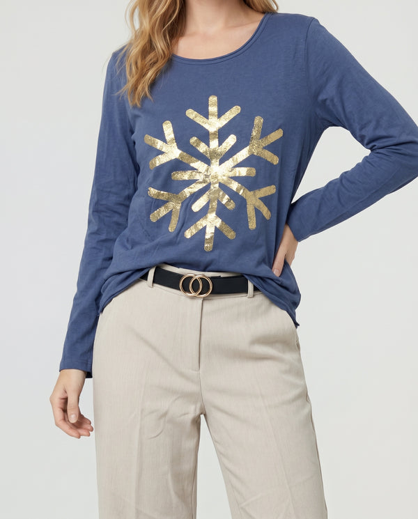 Polera Mujer Carlotta Azul Lineatré