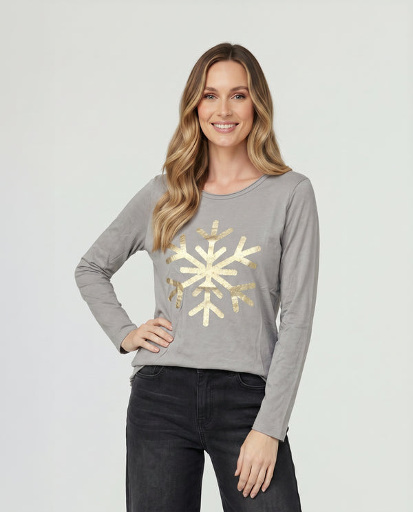 Polera Mujer Valentina Fango Lineatré