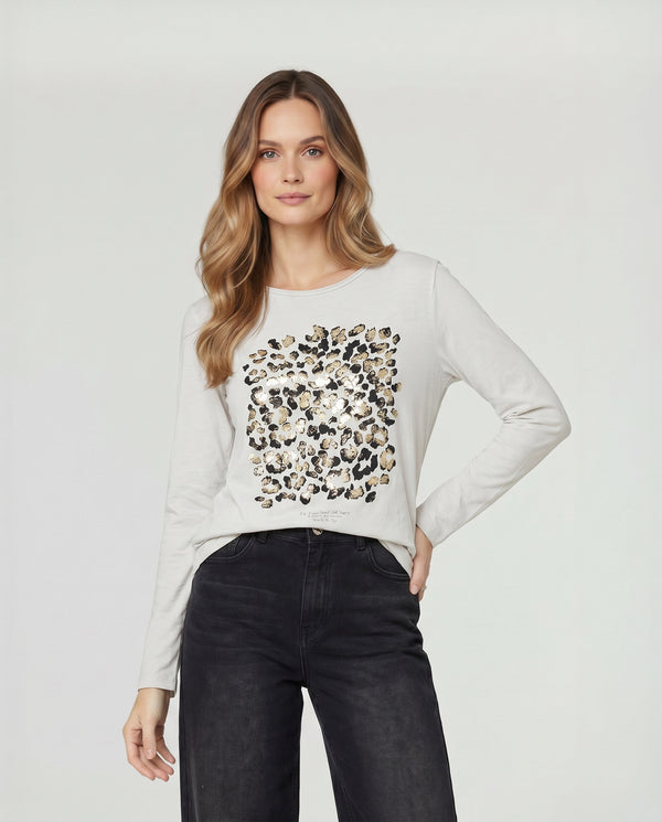 Polera Mujer Azzurra Beige Lineatré