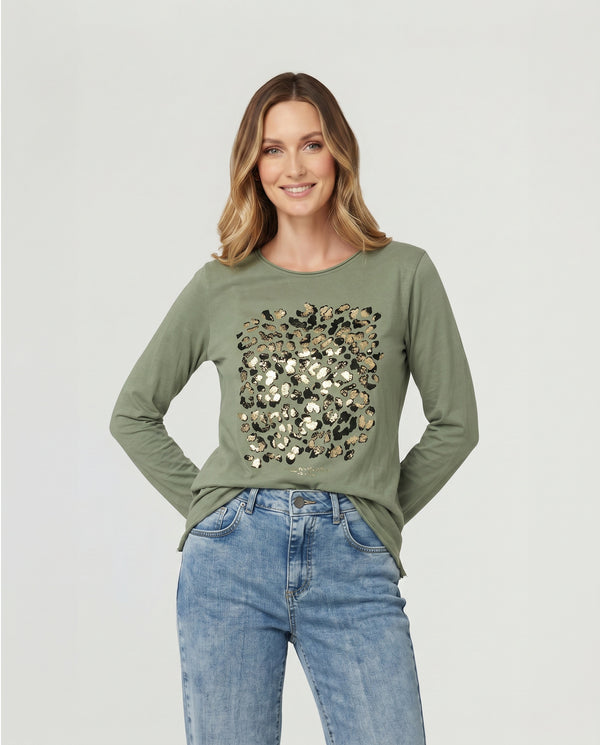 Polera Mujer Rosalia Militar Lineatré
