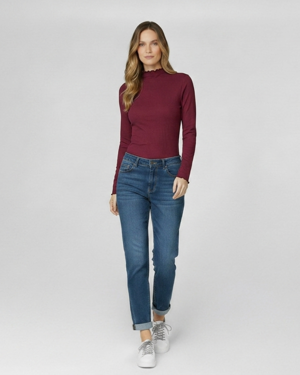 Polera Mujer Alejandra Vino Lineatre