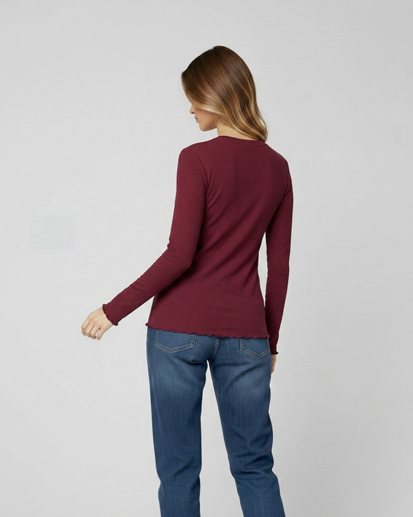 Polera Mujer Alejandra Vino Lineatre