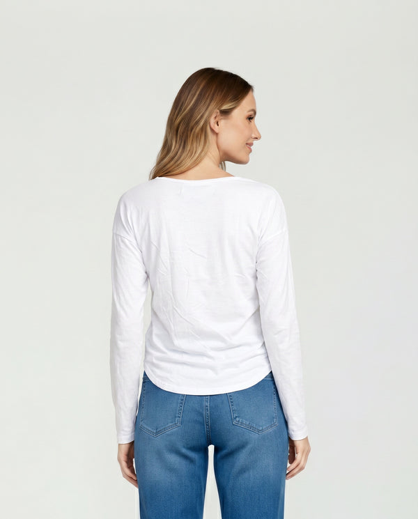 Polera Mujer Ortensia Blanco Lineatré