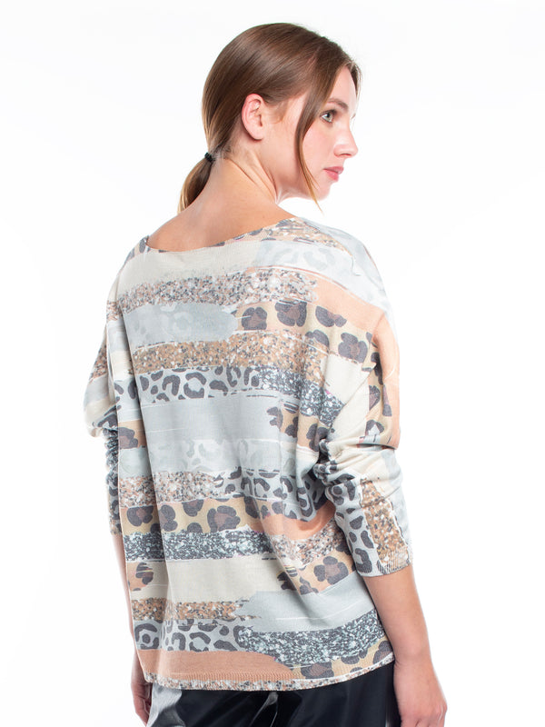 Polera leopardo lineatre